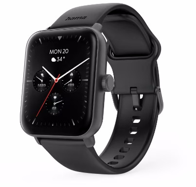 Hama Smartwatch "6010", GPS, TFT-display 44 mm, telefoonfunctie, waterdicht, zwart