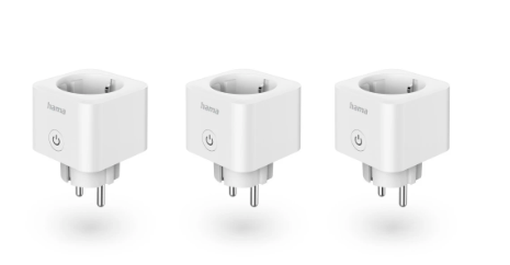 Hama Smart wifi-stopcontact, Matter, 3680W, stem- / app-gestuurd, pak van 3