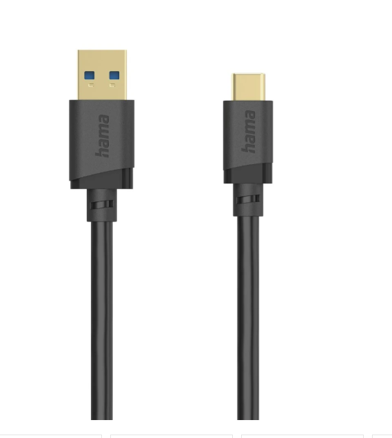 USB-kabel, USB-A-stekker – USB-C-stekker, USB 3.2 Gen1, 5 Gbit/s, 1,5 m